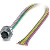 Sensor actuator cable, M12 panel socket, straight to open end, 12 pole, 0.5 m, 1.5 A, 1238878