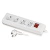 Przedłużacz 4 gniazda z uziemieniem i wyłącznikiem 3m