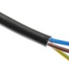 Sieciowy kabel zasilający 3 Core Polichlorek winylu PVC Sheath Czarny 6.3mm od , 300 V