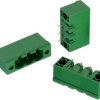 Pin header, 3 pole, pitch 5.08 mm, straight, green, 691318500003