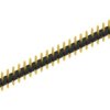 Pin header, 30 pole, pitch 2.54 mm, straight, black, 10058266