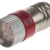 Lampka kontrolna Czerwony 12V dc E10 LED średnica 10mm długość 28mm