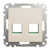 SEDNA DESIGN & ELEMENTS Płytka czołowa 2xRJ45 do 5e-6UTP Systimax beż SDD112443C SCHNEIDER ELECTRIC