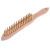 Faithfull FAI680B3 680/B3 Brass Wire Scratch Brush - 3 Row