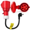 Qoltec Adapter siłowy gniazdo CEE 32A 5P 400V na SCHUKO 230V max 16A 3.5 kW