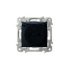 Gniazdo pojedyncze z/u i klapką IP44 GPH-1ZZ/m/33/d czarny metalik SZAFIR Ospel