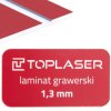 Laminat grawerski 1,3mm czerwono/biały 801 formatka 300x150 mm 30x15 cm do obróbki laserowej