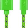 Kabel USB MICRO A-B 1M oplot zielony
