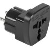 Adapter zasilania 230V wtyk PL na gniazdo UK/USA QZ36 czarny