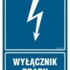 ZNAK - HG019 Wyłącznik prądu 7,5 x 10 cm FN - Folia samoprzylepna