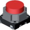 Short-stroke pushbutton, Form A (N/O), 50 mA/12 VDC, unlit , actuator (black), 3.43 N, SMD, TP36B13STR