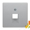 BERKER Q.1/Q.3/Q.7 Płytka czołowa do gniazda komputerowe pojedyncze UAE aluminium aksamit lakierowany 14076084 HAGER