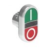 Metalowy przycisk fi22mm 2 klawiszowy samoczynny powrót 2 kryte, podświetlany Zielony-Czerwony I-0 LPSBL7123