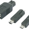 Zestaw końcówek do zasilaczy Voltcraft, miniUSB, microUSB, gniazdo USB