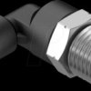 190659 Push-in fitting, L-shaped, with external hexagon, R1/4 <> dia. 4