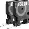 DYMO 40913, 45013 Taśma do nadruku Zestaw 2-elementowy Kolor taśmy: biały Kolor nadruku: czarny 9 mm, 12 mm 7 m
