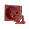 Gniazdo pojedyncze 1x2P+Z DATA czerwone z kluczem JL-01-G22-2K
