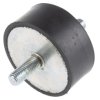 Podstawka antywibracyjna M10 średnica 60mm wysokość całkowita 25mm Cylinder męski-męski