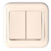 LIZA Wyłącznik podwójny świecznikowy beżowy 1WPT-2 KARLIK