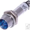 Kontrolka LED IND8-12B-B;12VDC;IP40 wklęsła;metal;niebieski;otw.m.8.2mm