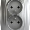 KOS1 Gniazdo podwójne z/u aluminium 114036