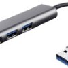 Trust 24947 USB-Hub 1+4 Porty USB-A USB 3.2 Gen1 5 GBit/s ciemnoszary Halyx-4-port