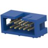 Pin header, 10 pole, pitch 2.54 mm, angled, blue, 2-1761605-3
