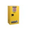 Szafa na materiały łatwopalne wysokość 1118mm szerokość 591mm 1 -drzwiowa Stal Żółty, zamykana