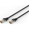 Patch cable, RJ45 plug, straight to RJ45 plug, straight, Cat 6A, S/FTP, PE, 3 m, black, DK-1644-A-030-OD