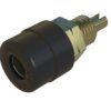 Gniazdo bananowe Żeński Połączenie lutowane typ Gniazdo bananowe Czarny 32A Hirschmann Test & Measurement rozmiar 4 mm