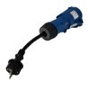 Kabel przejściowy 0,33m IP44 230V/16A z wtyczki 230V na gniazdo kempingowe przewód 3x2,5 Doktorvolt® DV-6503-230-A-16