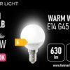 Żarówka LED E14 G45 4.8W 630lm 3000K klasa E Forever Light
