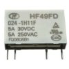 Przekaźnik; elektromagnetyczny miniaturowy; HF49FD-024-1H11F (JZC49F); 24V; DC; 1 styk zwierny; 5A; 250V AC; 5A; 30V DC; do druk