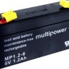 Akumulator ołowiowy multipower PB-6-1,2-4,8 MP1,2-6, AGM, 6 V, 1.2 Ah
