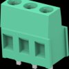 PCB terminal, 3 pole, pitch 5.08 mm, AWG 30-12, 17.5 A, solder connection, green, 282841-3