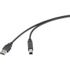 Renkforce RF-6830426 USB cable USB 2.0 USB-A plug 1.00 m Black
