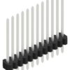Pin header, 12 pole, pitch 1.27 mm, straight, black, 10060551