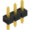 Pin header, 3 pole, pitch 2.54 mm, straight, black, 10058217