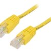 Patch cord U/UTP, Cat 5e, RJ45 wtyk z obu stron, linka, CCA, 1m PP12-1M/Y