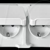 MEG2320-8019 Double socket, horizontal with contact protection - Aquastar, po