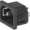 Schurter 6102.5120 Złącze męskie IEC złącze męskie proste Łączna ilość styków: 2 10 mA czarny 1 szt.
