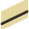 Pin header, 20 pole, pitch 1.27 mm, straight, black, 10060370