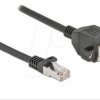 87005 Cat.6a extension cable, S/FTP, black, 5 m