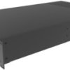 19 inch enclosure, 2 U, (W x H x D) 422 x 89 x 711 mm, aluminum, black, RM2U1928VBK