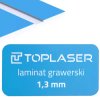 Laminat grawerski 1,3mm niebiesko/biały 812 formatka 300x150 mm 30x15 cm do obróbki laserowej