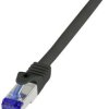 kabel LAN LogiLink C6A093S, 1 szt., RJ45, CAT 6a, S/FTP, 10.00 m, czarny