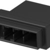 Plug housing, 4 pole, pitch 6.35 mm, straight, black, 1-1747414-4