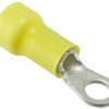 Zacisk oczkowy rozmiar przewodu 6.6mm² Ø , M5 (#10) izolowany średnica wew 5mm Żółty TE Connectivity