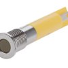 Lampka kontrolna do montażu panelowego 24V dc, Żółta 8mm LED Chrom Końcówka lutownicza RS PRO