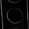 WDE011428 Glass frame, 3-gang, black, round, Renova, retro design